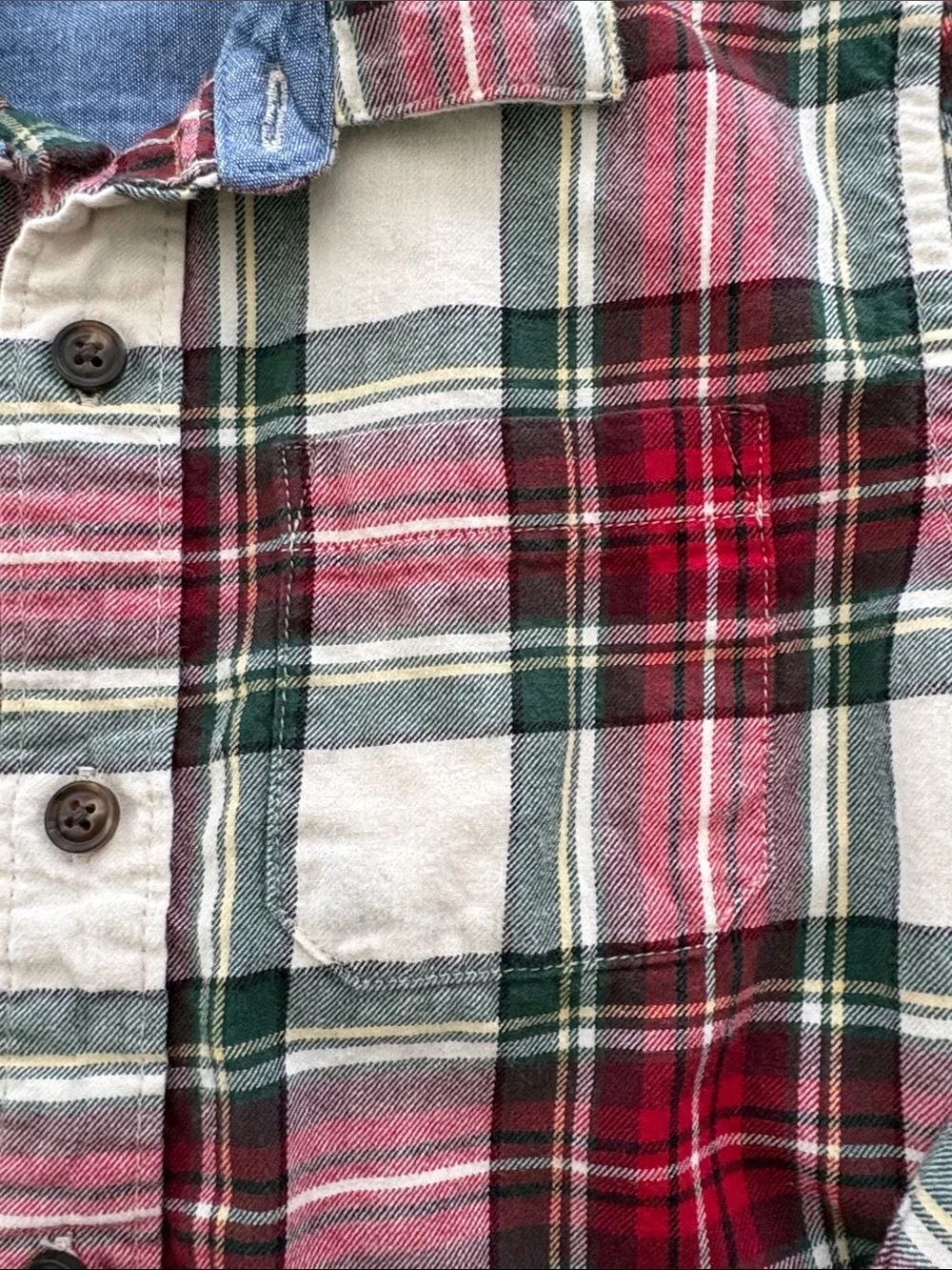 Gymboree Red Green White Plaid Button-Down Shirt